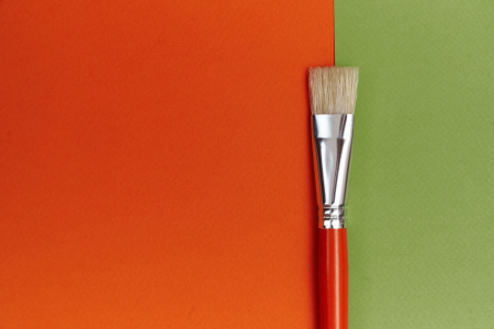 Щетина плоская окрашеная ручка