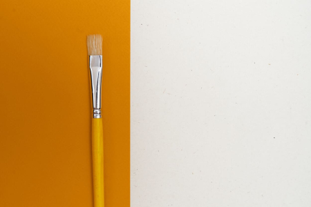 Щетина плоская окрашеная ручка